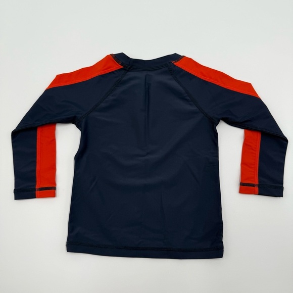 Tea Collection Boys Long Sleeve Rash Guard Navy, Red Orange 18-24 Months EUC - Picture 2 of 6